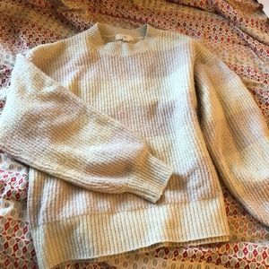 H&M pink and white striped sweater